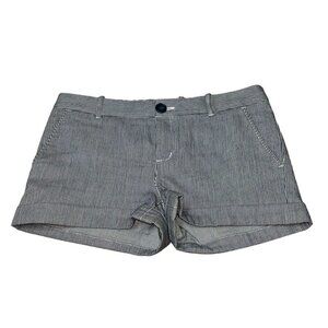 Talula Women's Size 2 Denim Shorts Striped w. Beltloops Cotton Blend Preppy